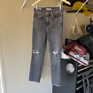 Levi's Gray Distressed Women Jeans